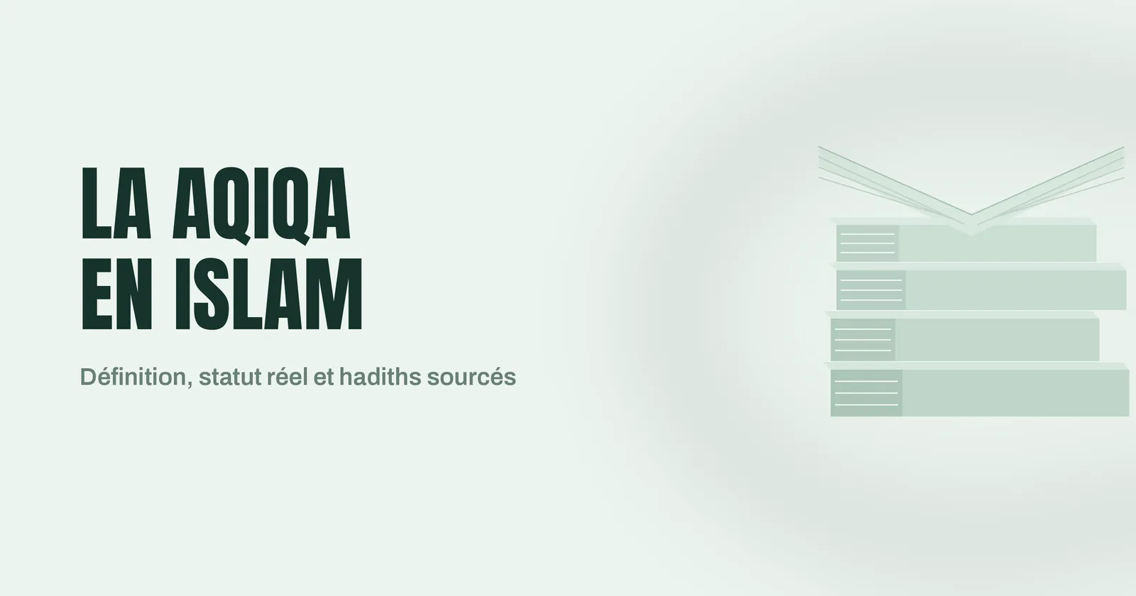 Pile d'ouvrages de fiqh illustrant la définition et le statut de la aqiqa en islam