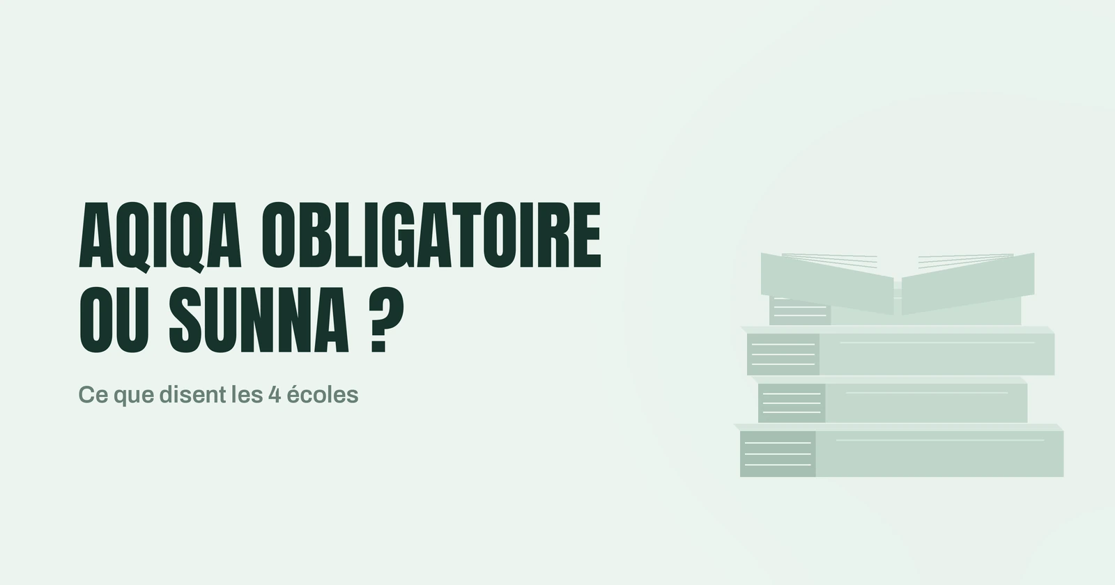 Pile d'ouvrages de fiqh illustrant les positions des quatre écoles sur la aqiqa